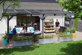 Leimholz-Terrassenüberdachung Andria Schiefergrau 648 cm