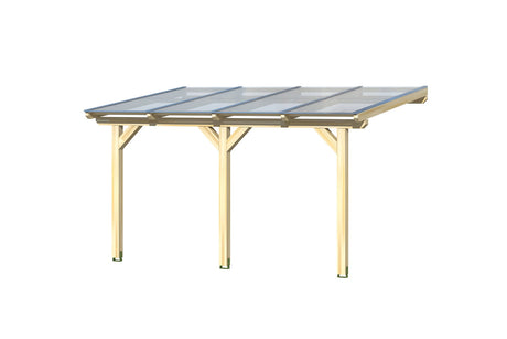 Leimholz-Terrassenüberdachung Andria 3D-Render 434 cm