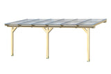 Leimholz-Terrassenüberdachung Andria 3D-Render 648 cm