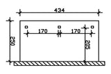 Skan Holz Terrassenüberdachung Rimini 434x250 cm Grundriss