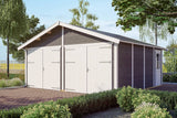 Skan Holz Holzgarage Varberg 3 schiefergrau
