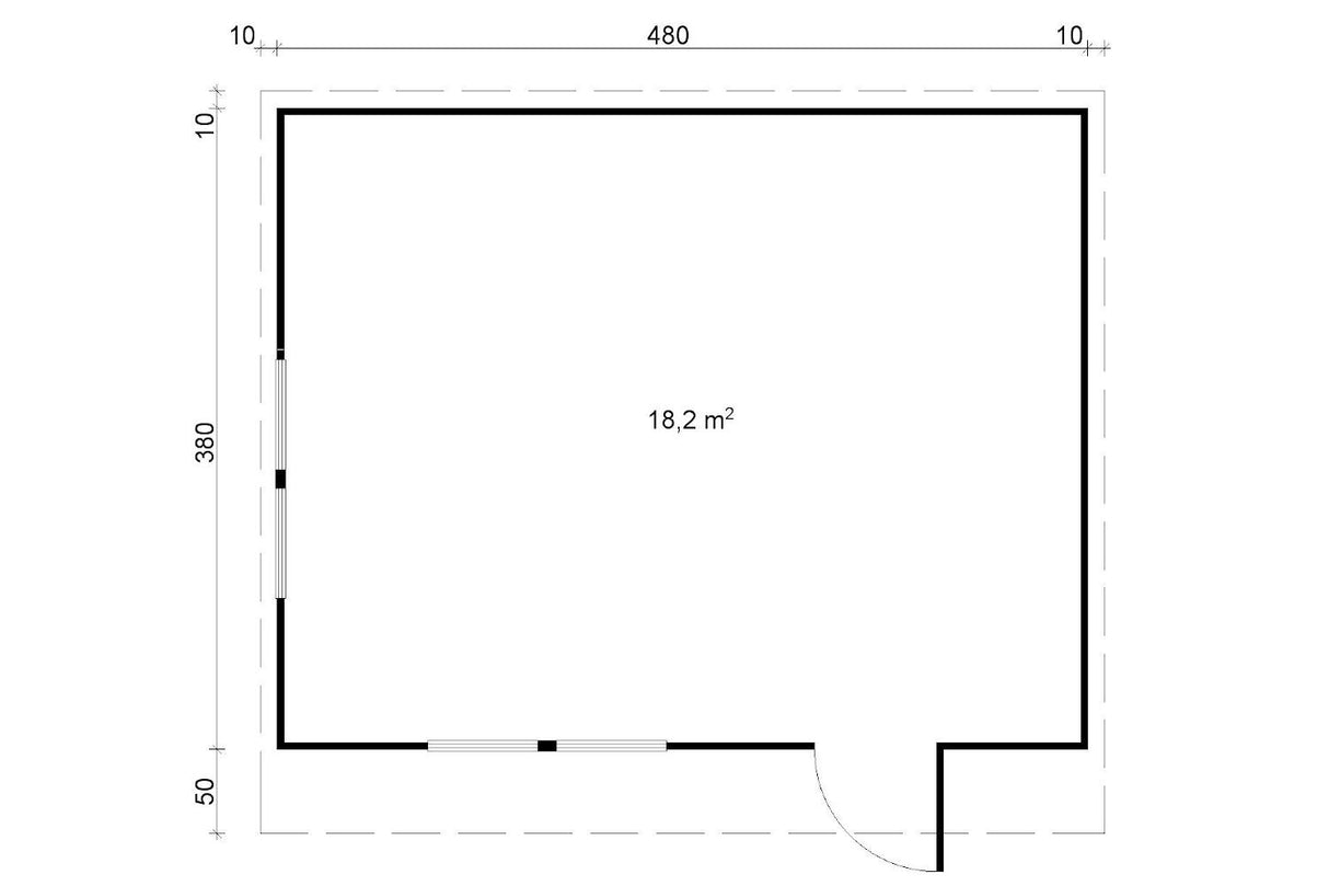 Tene Gartenhaus Modell Daniel Grundriss