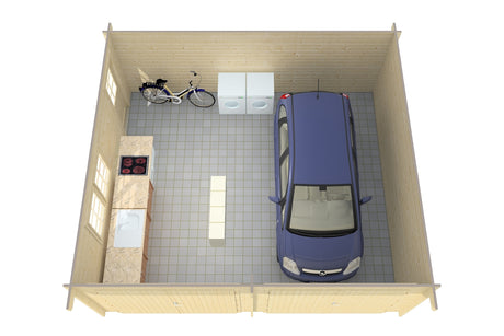 Tene Garage Modell D 40 mm Innenansicht