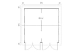 Tene Holzgarage Modell Kotka 40 mm Grundriss