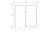 Tene Holzgarage Modell Mikkeli 40 mm Grundriss