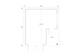 Tene Holzgarage Modell Garage Oulu 40 mm Grundriss