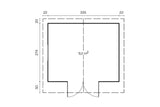 Tene Gartenhaus Modell Alabama Grundriss