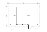Tene Gartenhaus Modell Andrea Grundriss