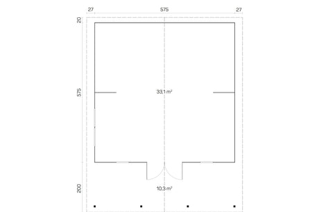 Tene Gartenhaus Modell Burgos Grundriss
