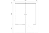 Tene Gartenhaus Modell Enzo B 380 x 380 cm 40 mm Grundriss