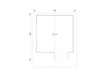 Tene Gartenhaus Modell Enzo B 380 x 380 cm 70 mm Grundriss