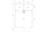 Tene Gartenhaus Modell Gotland C mit Schlafboden Grundriss