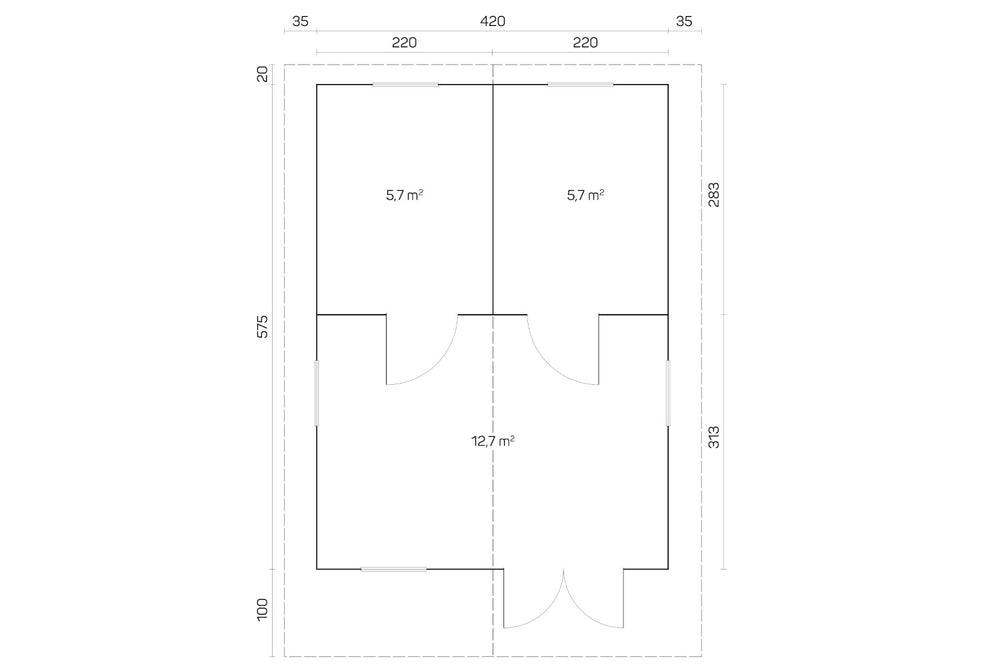 Tene Wochenendhaus Modell Gotland E ohne Schlafboden Grundriss