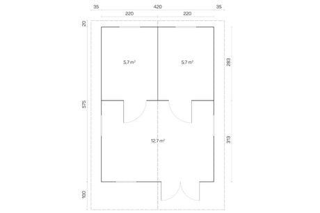 Tene Wochenendhaus Modell Gotland E ohne Schlafboden Grundriss