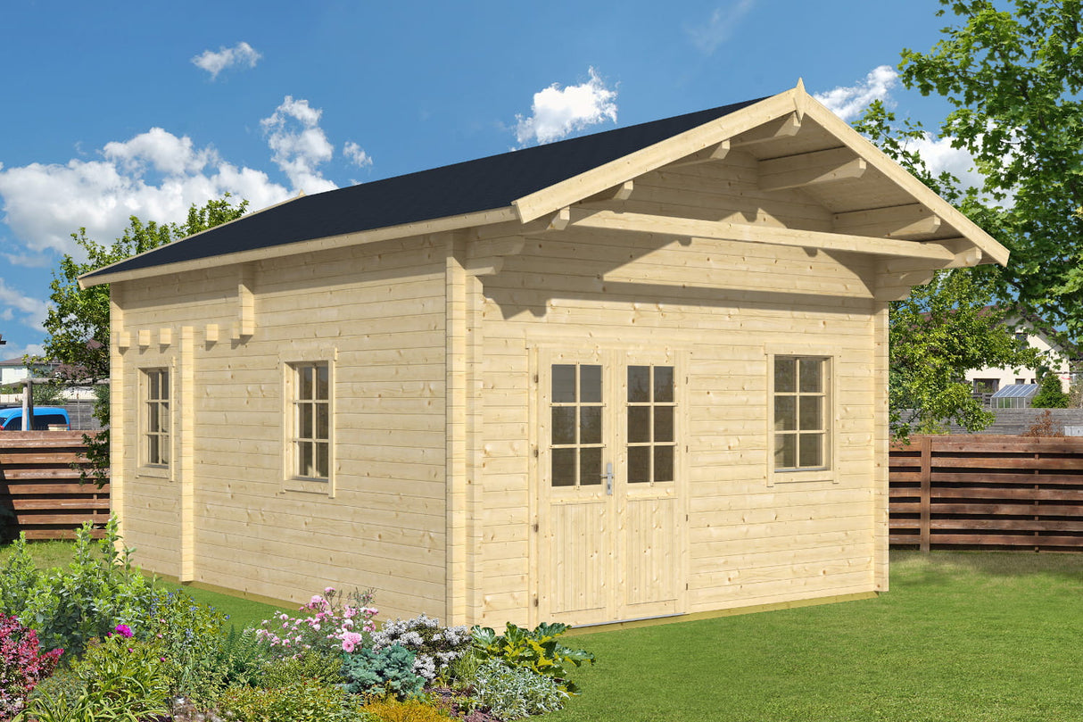 Tene Gartenhaus Modell Gotland F mit Schlafboden
