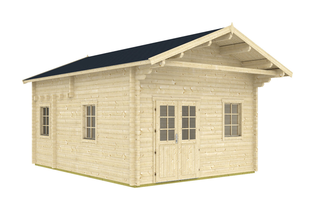 Tene Gartenhaus Modell Gotland F mit Schlafboden freigestellt