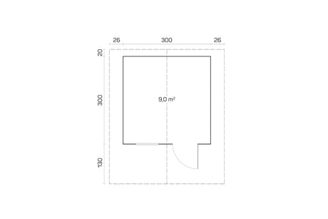 Tene Gartenhaus Modell Huelva Grundriss