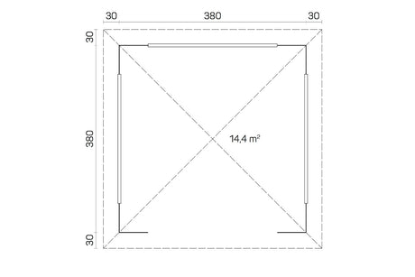 Tene Pavillon Modell Ibiza 70 mm Grundriss