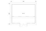 Tene Gartenhaus Modell Langeoog C 490 x 390 cm Grundriss