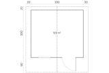 Tene Gartenhaus Modell Lugo 40 mm Grundriss