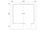 Tene Gartenhaus Modell Lugo 70 mm Grundriss