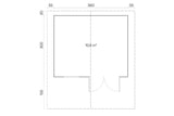 Tene Gartenhaus Modell Malaga A 360 x 300 cm Grundriss