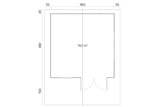 Tene Gartenhaus Modell Malaga B 360 x 360 cm Grundriss