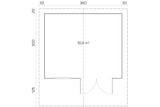 Tene Gartenhaus Modell Mari A 360 x300 cm Grundriss
