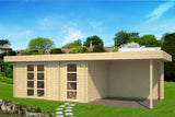 Tene Gartenhaus Modell Oriental 4 mit Seitendach rechts