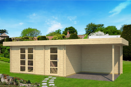 Tene Gartenhaus Modell Oriental 4 mit Seitendach rechts