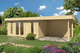 Tene Gartenhaus Modell Oriental 5 mit Seitendach rechts