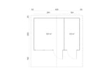 Tene Gartenhaus Modell Pedro A 425 x 300 cm Grundriss