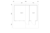 Tene Gartenhaus Modell Pedro B 480 x 330 cm Grundriss