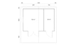Tene Gartenhaus Modell Pedro C 425 x 300 cm Grundriss