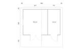 Tene Gartenhaus Modell Pedro D 480 x 330 cm Grundriss