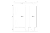 Tene Gartenhaus Modell Pedro E 485 x 485 cm 2x Doppelfenster Grundriss