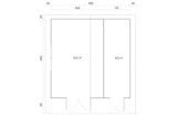 Tene Gartenhaus Modell Pedro F 485 x 485 cm 1x Doppelfenster Grundriss