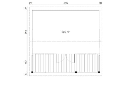 Tene Gartenhaus Modell Richard Grundriss