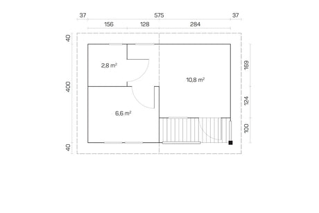 Tene Gartenhaus Modell Salamanca Grundriss