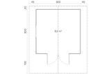 Tene Gartenhaus Modell Sandra B 40 mm Grundriss