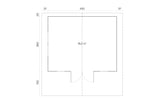 Tene Gartenhaus Modell Sauerland A 450 x 360 cm Grundriss
