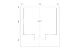 Tene Gartenhaus Modell Sauerland C 450 x 360 cm Grundriss