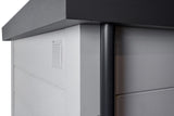 Telluria Gerätehaus Classico 2724 Lüftungsgitter und Dachrinne