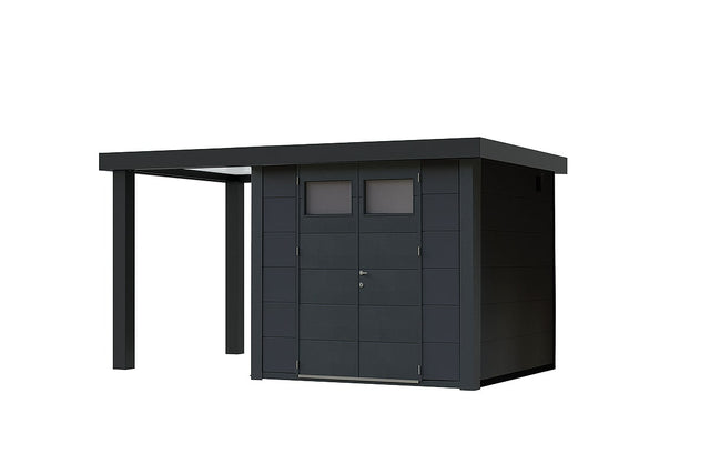 Wolff Gerätehaus Eleganto 3024 SD 170 L granitgrau freigestellt