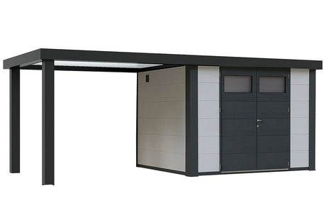 Telluria Gerätehaus Classico 2724 SD 280 L weiss freigestellt