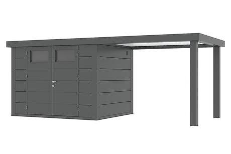 Telluria Gerätehaus Classico 2724 SD 280 R granitgrau freigestellt