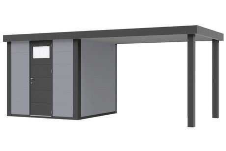 Telluria Gerätehaus Classico 2724 SD 280 R lichtgrau freigestellt