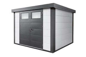 Telluria Gerätehaus Classico 3030 weiss freigestellt