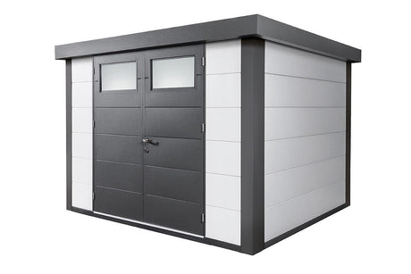 Telluria Gerätehaus Classico 3030 weiss freigestellt