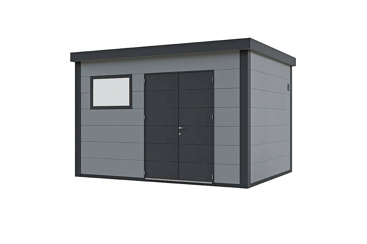 Telluria Gerätehaus Classico 3930 lichtgrau freigestellt